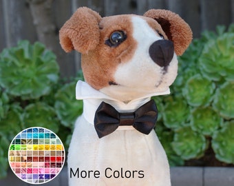 Clearance Sale - more colors - dog bow tie collar, wing tip collar (light ivory collar base | Velcro closure only)