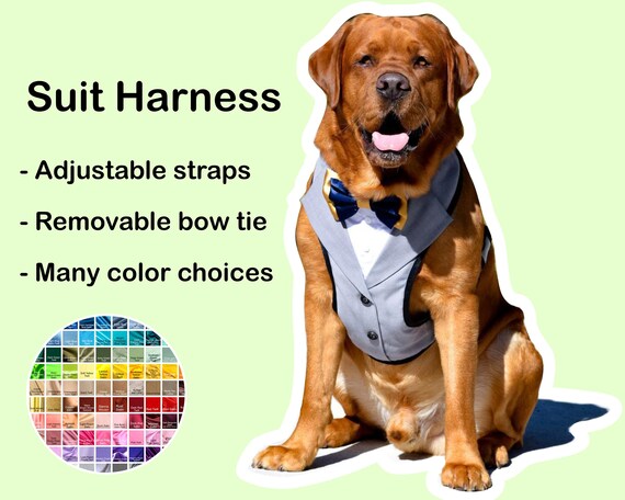 Tuxedo Dog Harness, Dog Wedding Suit Harness, Wedding Dog Harness