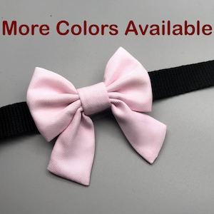 Custom Girly Dog Bow with Tails - More Colors Available - Over the Collar, Pet Bow Tie, Girl&#39;s Hair Bow, Formal Collar for Female Dogs