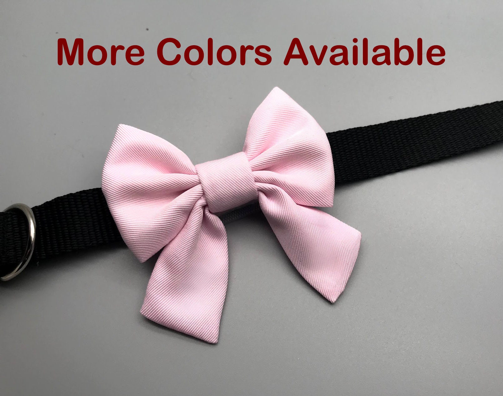 Custom Girly Dog Bow With Tails - More Colors Available Over The Collar, Pet Tie, Girl's Hair Bow, Formal Collar For Female Dogs