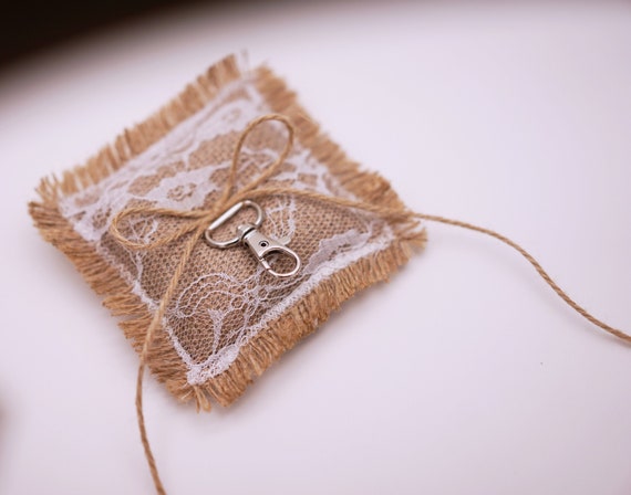 Burlap And Lace Dog Ring Pillow Burlap Ring Bearer Pillow Etsy