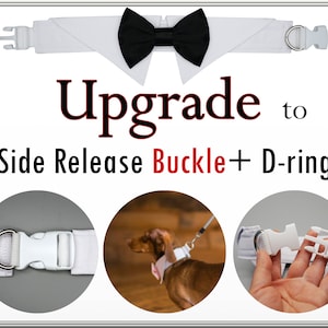 Upgrade Listing- D-ring and Buckle for dog bow tie collar (purchase with the bow tie listing in my shop) ADD-ON feature (Do Not Size Up)