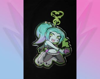 Ember - Llavero acrílico con purpurina