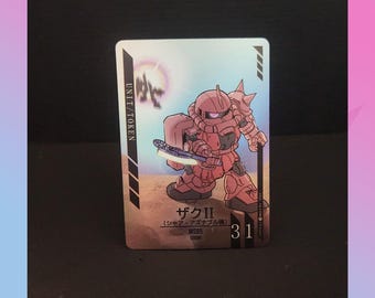 Char's Zaku II Unit Token Card - Gundam Card Game - Original Art by SH Studios