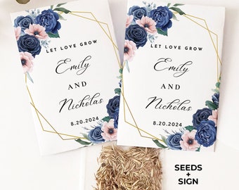 Plantable Wildflower Seeds, Personalized Wedding Gift, Bridal Party Gift Favors, Mini Seed Packets