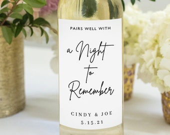 Pairs well with Wine Bottle Labels, Custom Text wine bottle sticker labels