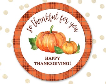 Glückliche Thanksgiving Aufkleber, so dankbar Aufkleber, Thanksgiving zugunsten Etiketten