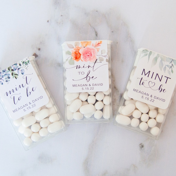 Tic Tac Mint To Be labels for wedding favors, TicTac favor stickers, Mint to Be Bridal Shower, Engagement Favor