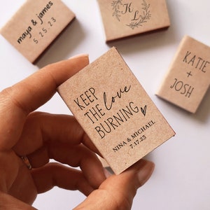 Personalized Kraft Matchbox, Perfect match favor matchboxes, wedding, bridal shower