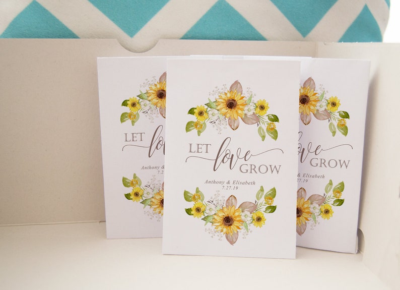 20 Custom Seed Packets Let Love Grow Packets Wedding Favor Etsy UK