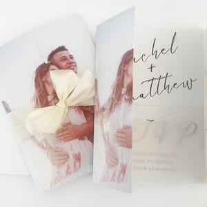 Faire-part de mariage photo personnalisé et RSVP, Suite de porte-invitations