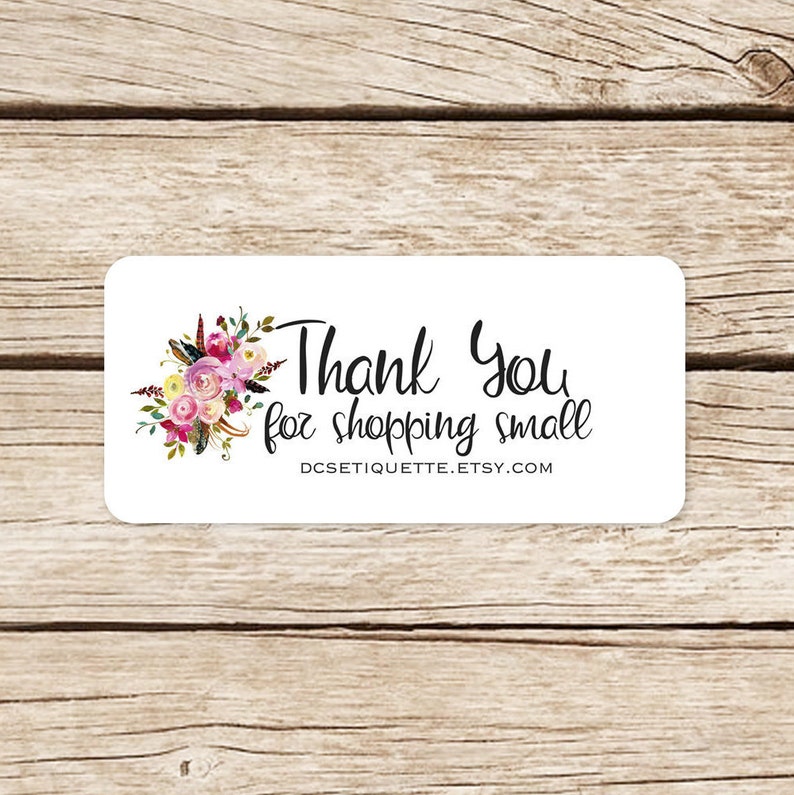thank you for shopping with us sticker