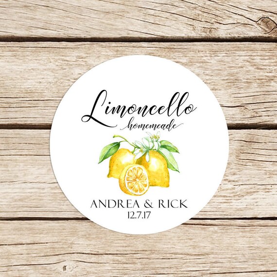 Limoncello Etichette Per Liquori Da Stampare Gratis Limoncello Favor Sticker Custom Limoncello Labels Limoncello | Etsy