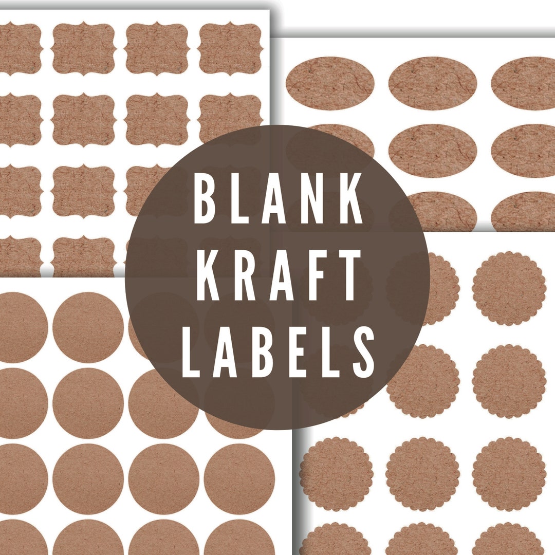 Blank Sticker Labels Kraft Brown Labels Wedding Bridal Etsy