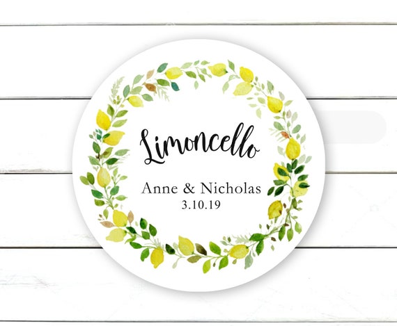 Limoncello Labels Limoncello Favor Labels Personalized Etsy