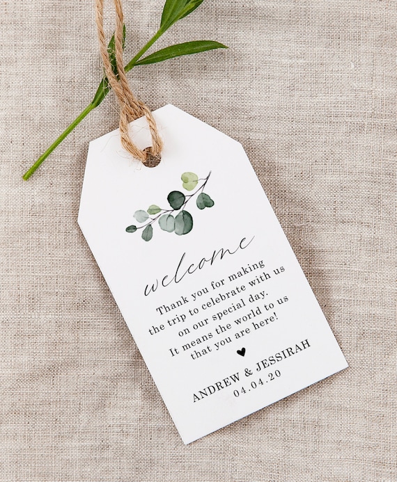 Welcome Bag Tags for Wedding Welcome Bag Labels Welcome 