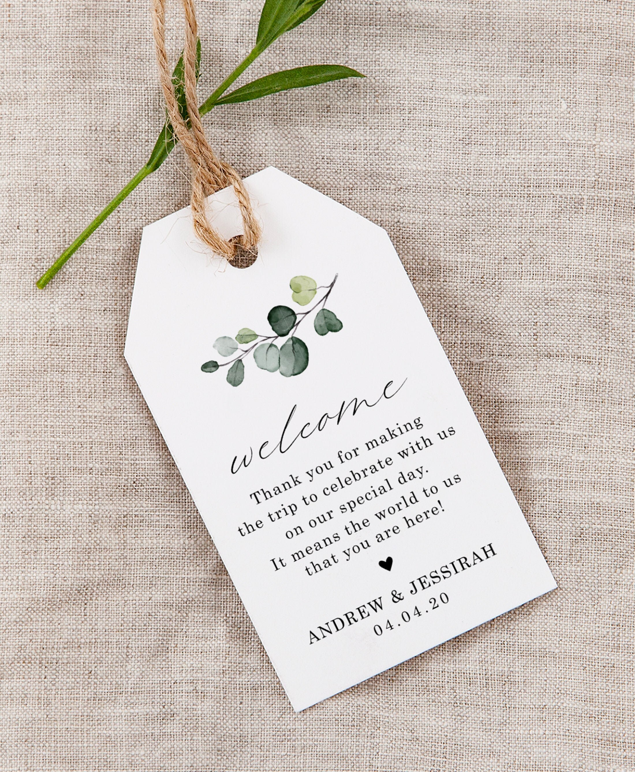 Printed or Printable Tags Wedding Welcome Bag Tag, Welcome tags, Printed Gift  Bag Large Tag Wedding Favor Tags Gift Basket Tags, Hotel Guest