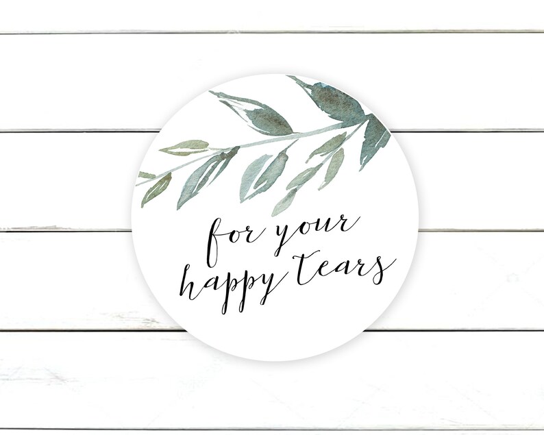 For Your Happy Tears Stickers Tissue Pack Labels Wedding - Etsy 日本