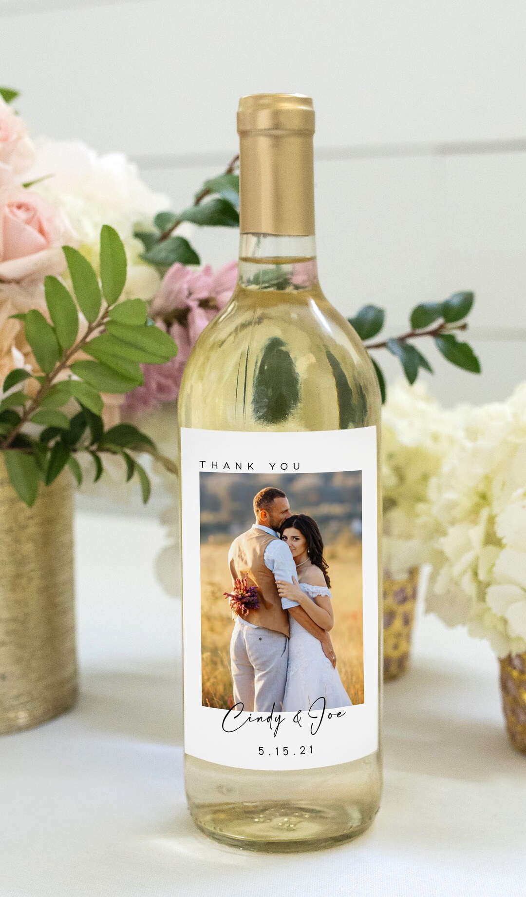Photo Wine Labels Wedding Gift Wine Labels Custom Wine Etsy
