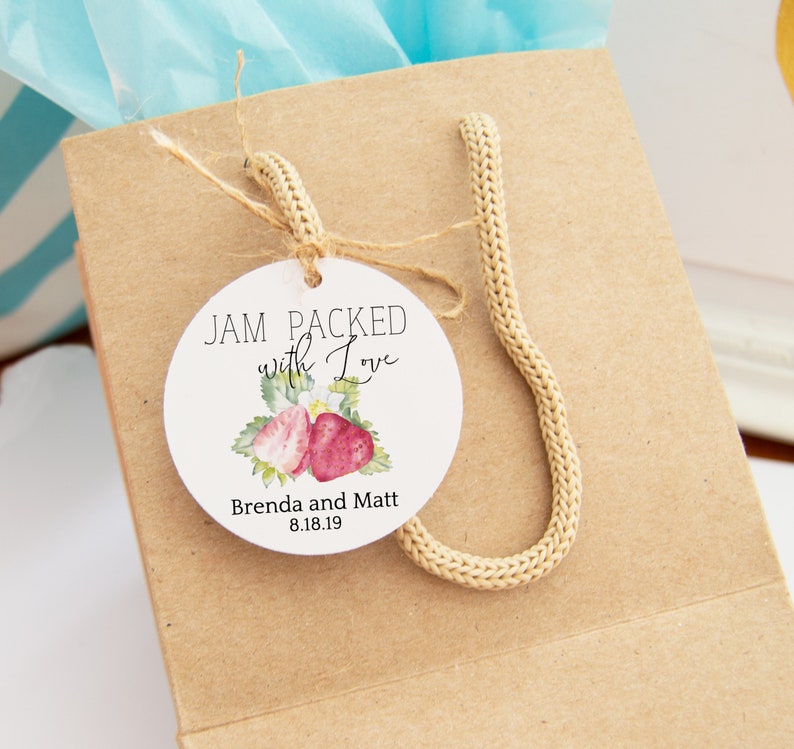 Jam Packed With Love Stickers or Tags Strawberry Peach Jam | Etsy