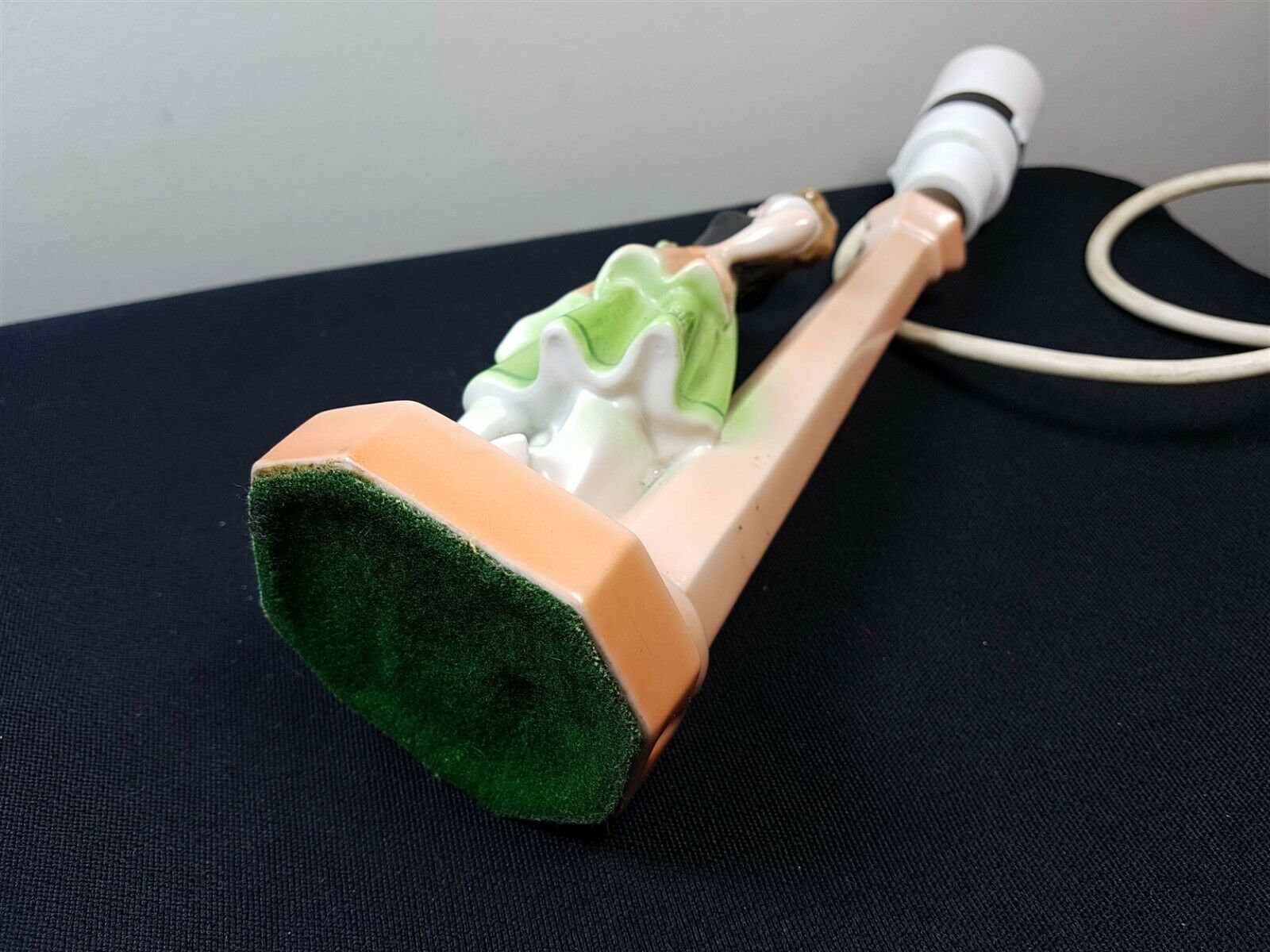 Vintage Table Lamp Base With Ceramic Lady Figurine Art Deco Etsy