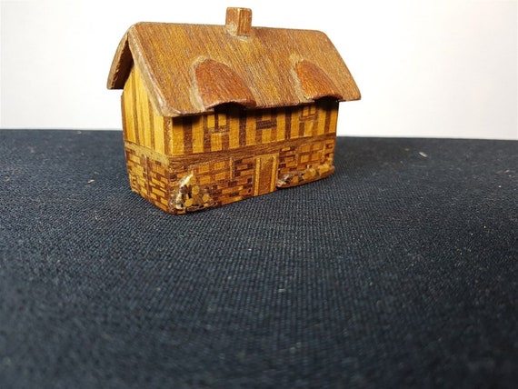 vintage miniature wooden houses