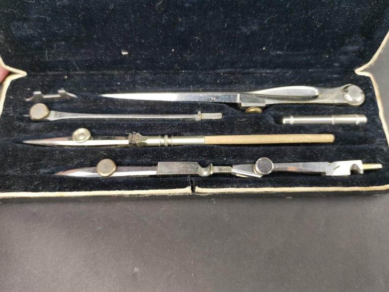 Antique Draftsman Drawing Tools Set Drafting Draughtsman in Etsy