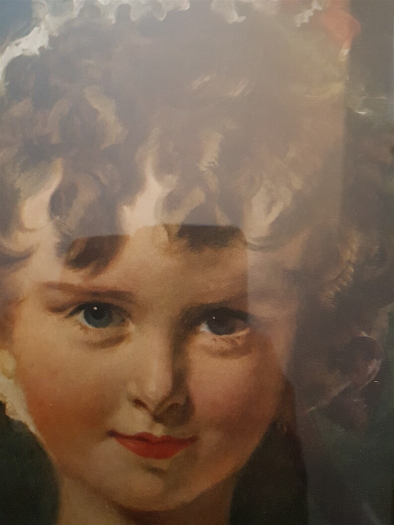 Vintage Sir Thomas Lawrence Miss Murray Portrait Print in Gold Gilt