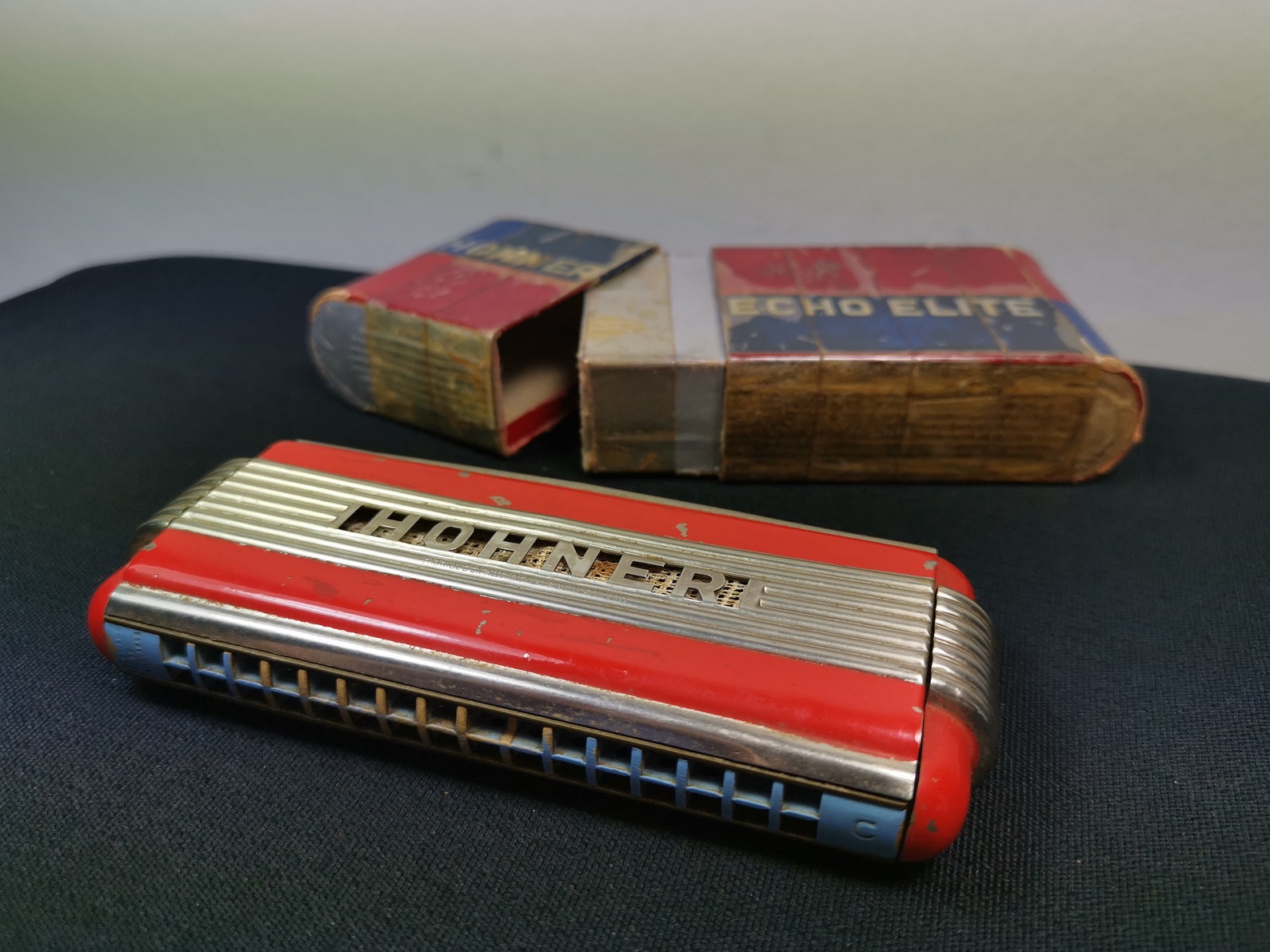 Vintage Hohner Echo Elite Harmonica in Original Box Art Deco Etsy