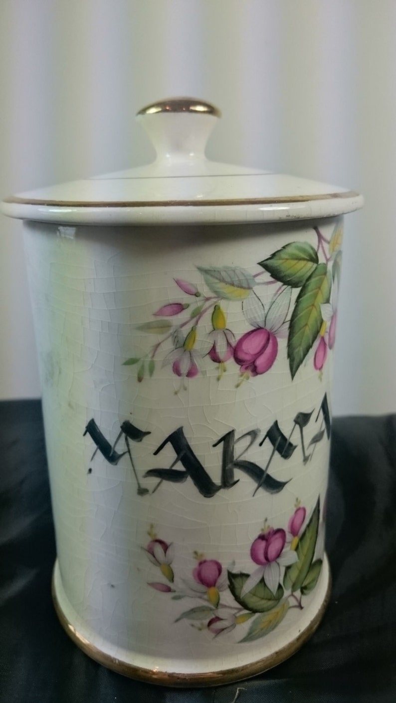 Vintage Hand Painted Ceramic Pottery Marmalade Jar Etsy