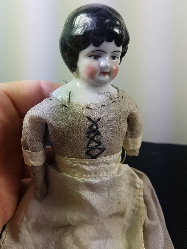 Antique Bisque and Cloth Doll Victorian 1800's Original Etsy