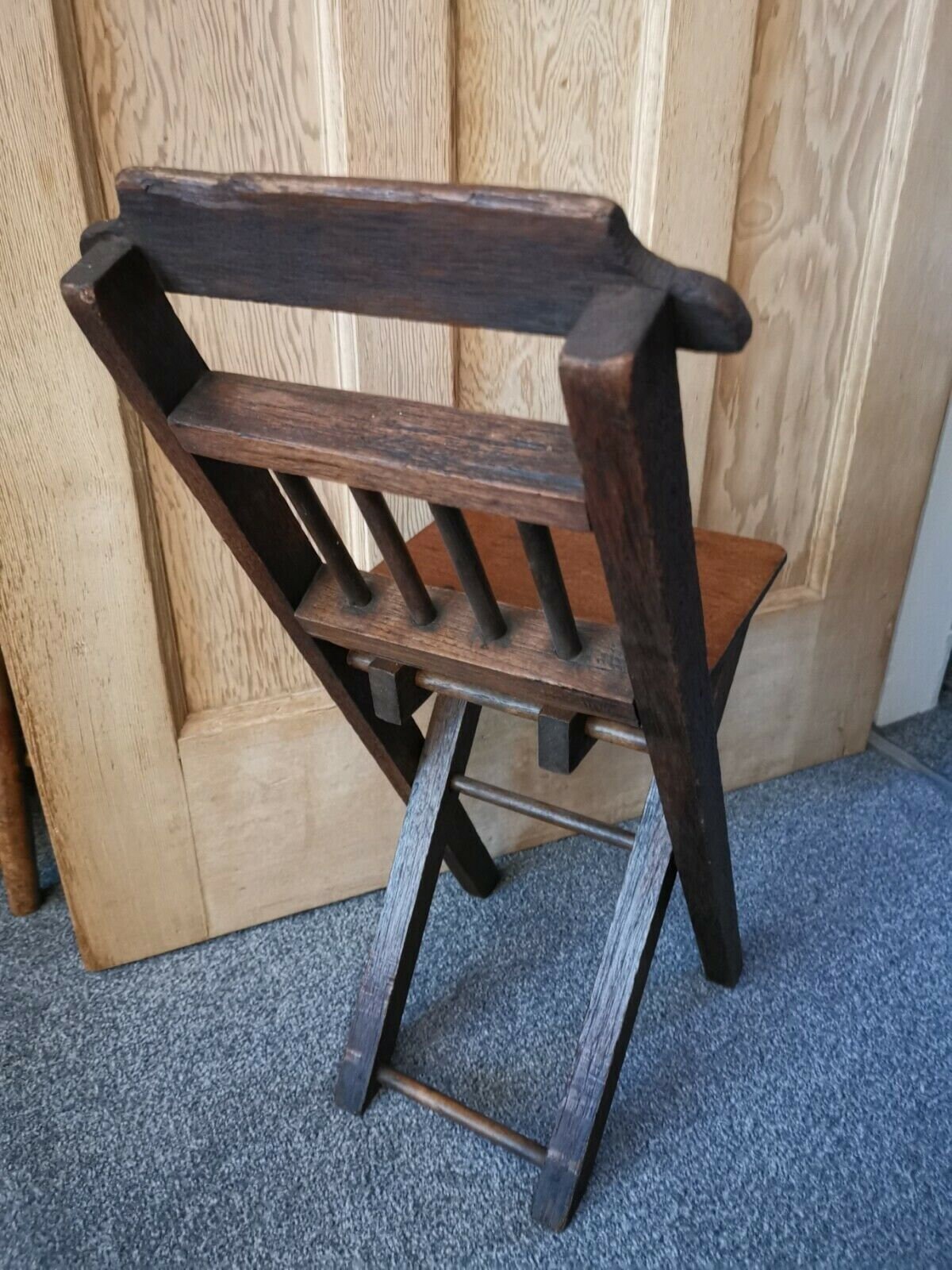 Antique Miniature Wooden Folding Chair Children's Etsy UK