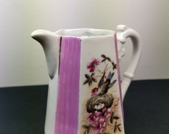 1:12 Maßstab Rosa Blumenmuster Keramik Viktorianisch Krug & Waschung Bowl Tumdee 