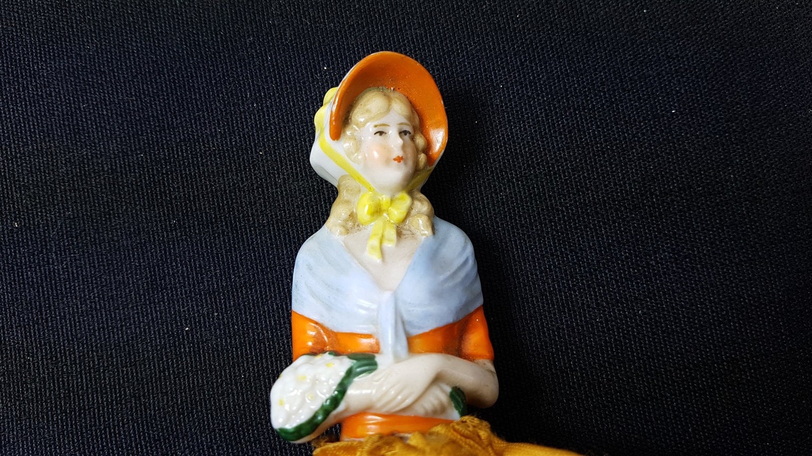 Vintage Pincushion Lady Doll Pin Cushion German Porcelain and Etsy
