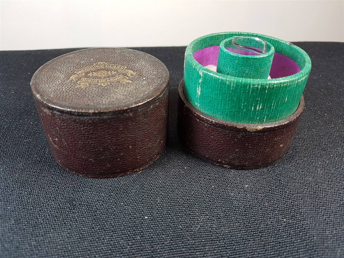 Antique Medicine Glass Minim Measure in Original Case Box Etsy