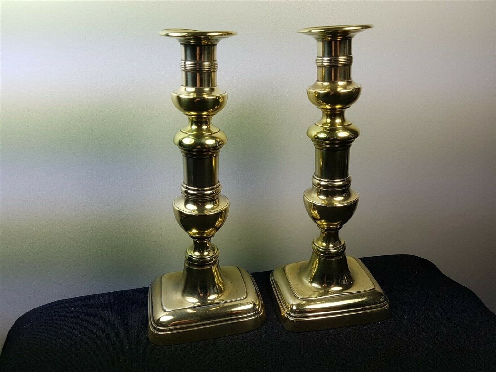 Decorative Taper Candle Holders Vintage 2 Heavy Brass Candlesticks,11.5 and 10 T Candle Holders