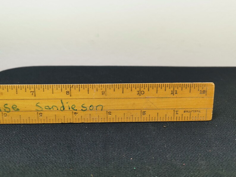 Vintage Wood Ruler Foot Inches Centimetres Millimetres Wooden Etsy
