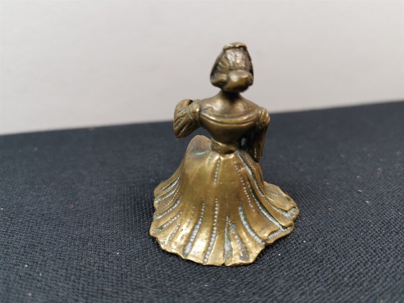 Antique Brass Miniature Lady Figurine Figure 1800's Etsy UK