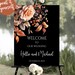 Fall Wedding Welcome Sign, Autumn Leaves, Bittersweet Berries, Peach ...