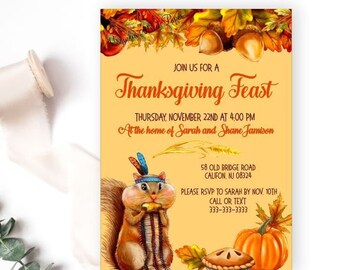 thanksgiving invites etsy