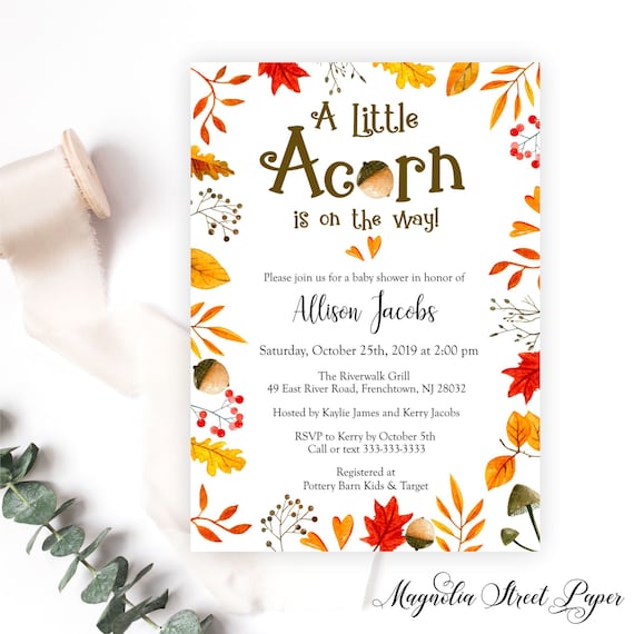 thanksgiving baby shower invitations