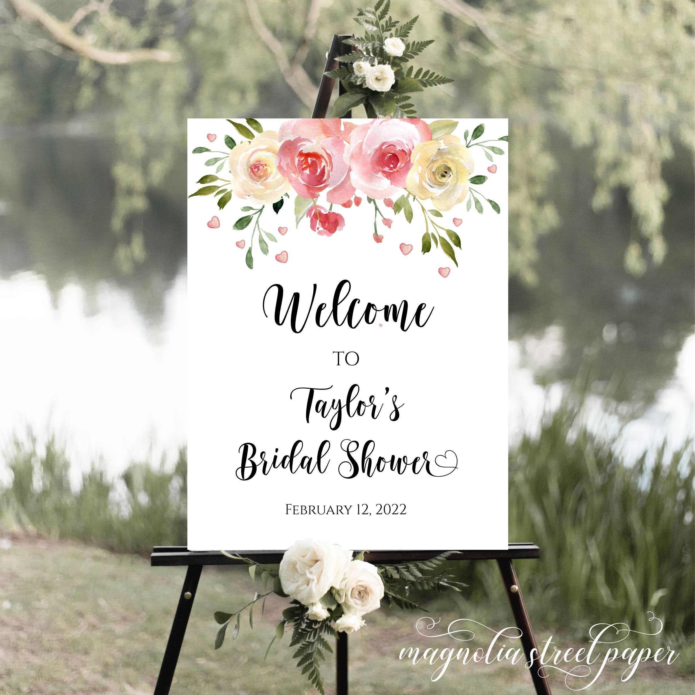 Blush Bridal Shower Welcome Sign 