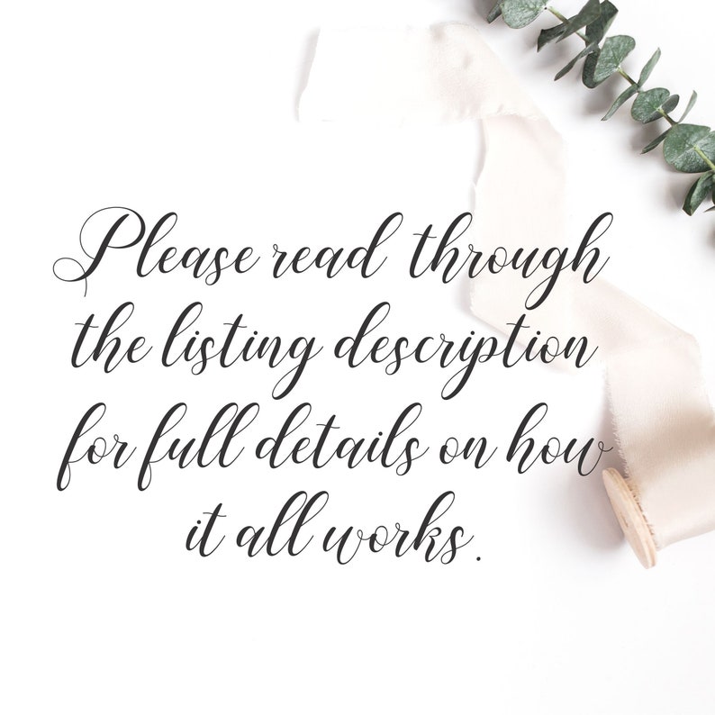 May include: A white background with a handwritten message that reads "Please read through the listing description for full details on how it all works."