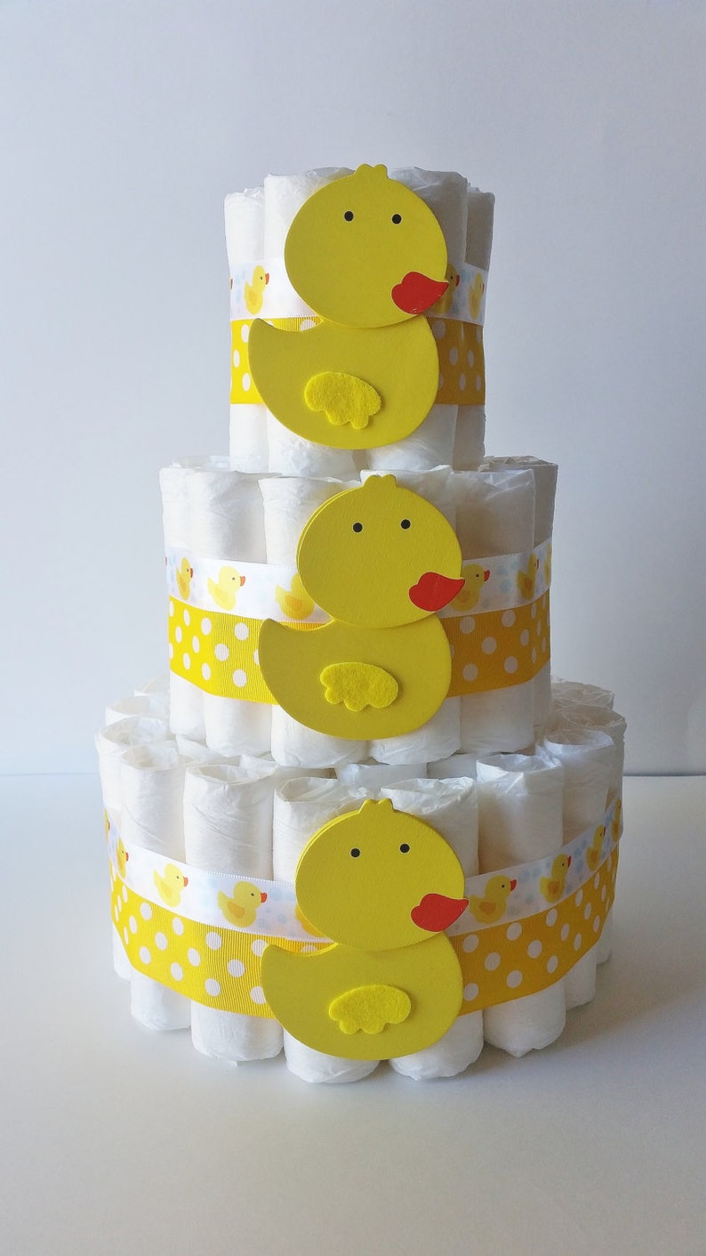 Duck Diaper Cake Rubber Ducky Diaper Gift Gender Neutral Etsy Duck Diaper Cake Rubber Ducky Diaper Gift Gender Neutral Etsy