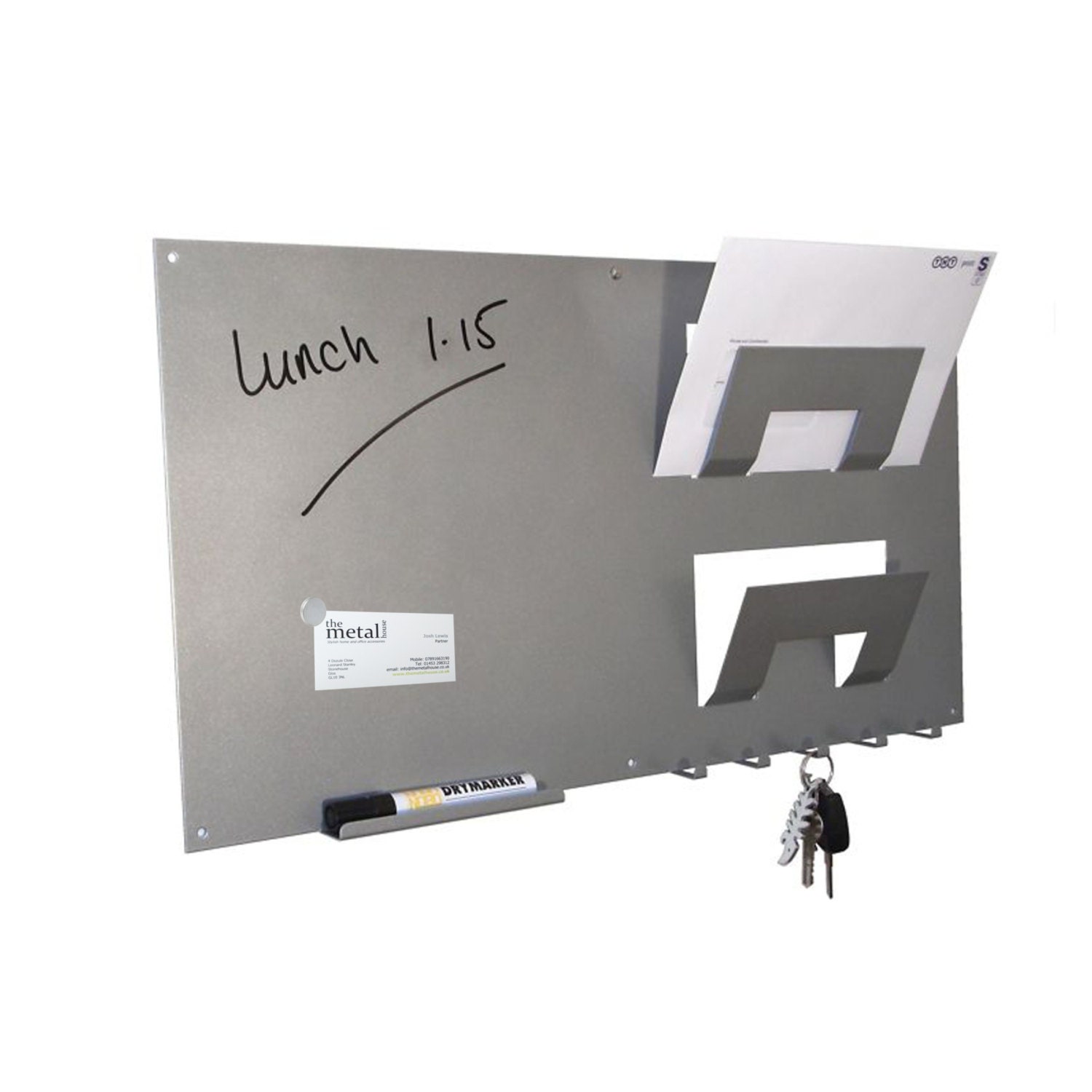 Wall Mounted Memo board letter rack and key holder Etsy