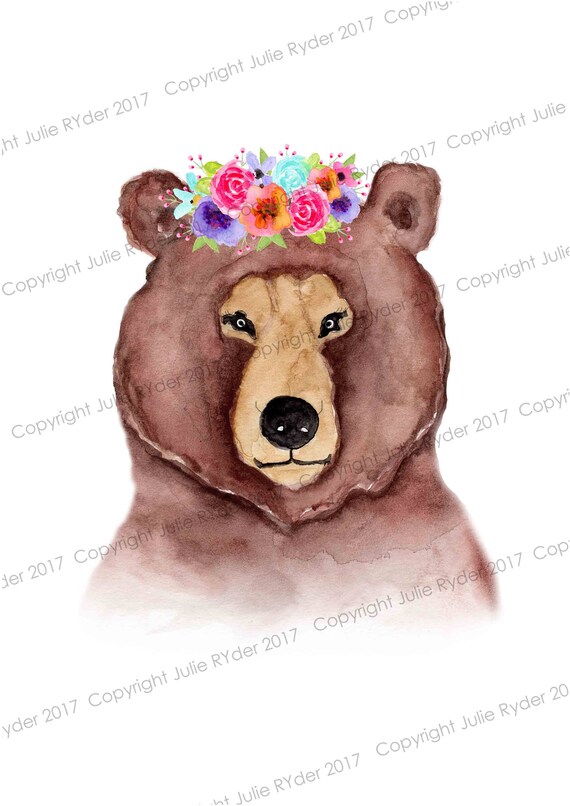 bear with flower crown