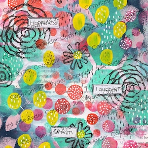 Collage Tear Sheet Mixed Media Background Paper, Digital Download Image for Collage, Art Journaling, Collage Sheet