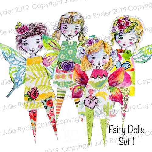 Printable Fairy Dolls Set 1 Digital Image for Scrapbooking - Etsy