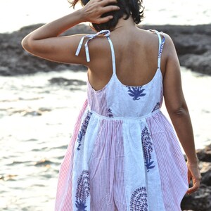 13706 Indigo Tie Straps Jumpsuit