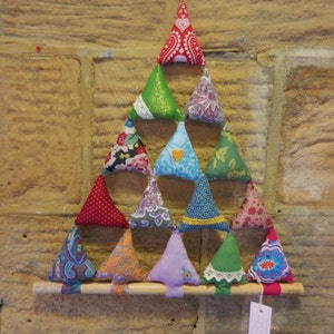 home decor, stitched patchwork wall/window hanging, quilt like ornament, Gift idea